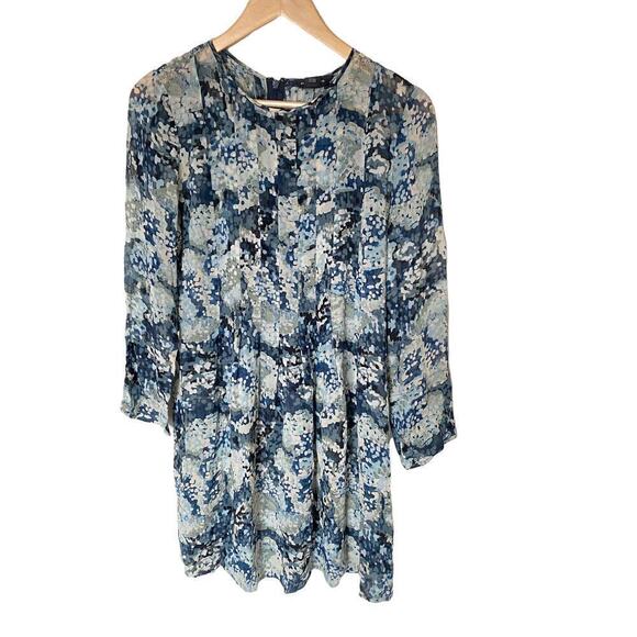 Club Monaco Delaynee Dress Shift Sheer Navy Size 6 - Picture 4 of 14